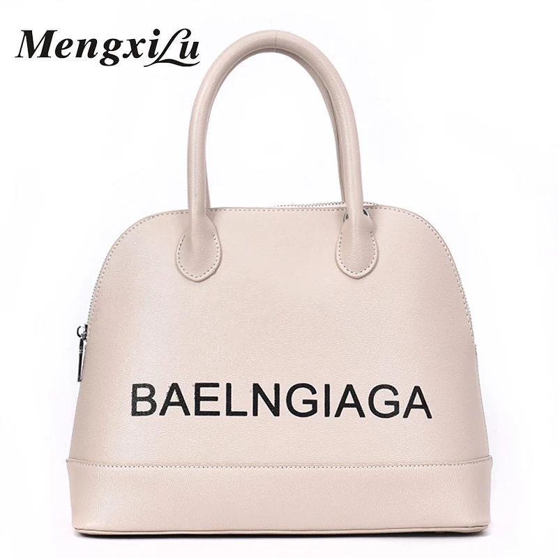 

Women Handbag High Quality Luxury Design Shell Shoulder Bag Female Letter Print Zipper Women Crossbody Messenger Bags Sac A Main