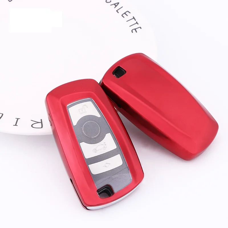 Автомобильный ключ чехол для ключей для BMW 520 525 f30 f10 F18 118i 320i 1 3 5 7 серия X3 X4 M3 M4 M5 стайлинга автомобилей мягкая ТПУ защитные оболочки - Color Name: Red