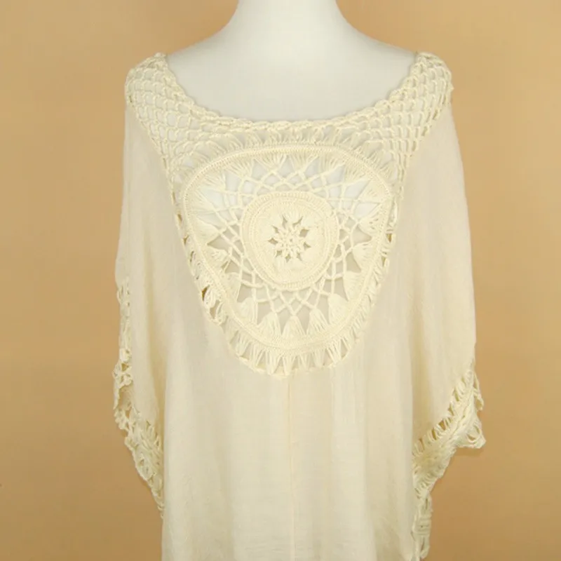 Lace Crochet Knitted Boho Shirt Lace Crochet Knitted Boho Shirt