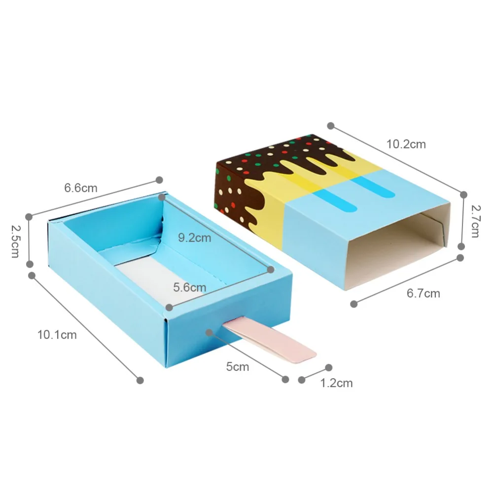 OurWarm 10 шт. подарочные бумажные коробки для дня рождения, вечерние коробки для мороженого, тематические принадлежности для детского душа, розовые/синие коробки для конфет DIY, Детские коробки для крещения