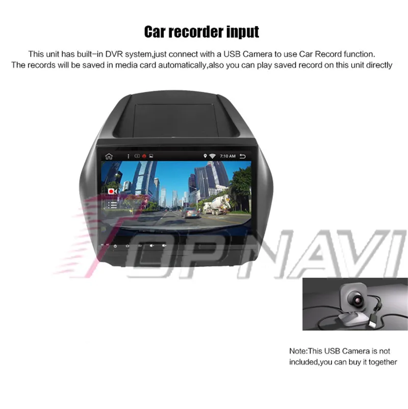 Автомобильный ПК gps навигация Android 8,1 для hyundai ix35 2010 10,1 ''Topnavi Android большой экран авто мультимедиа с Bluetooth wifi 3g