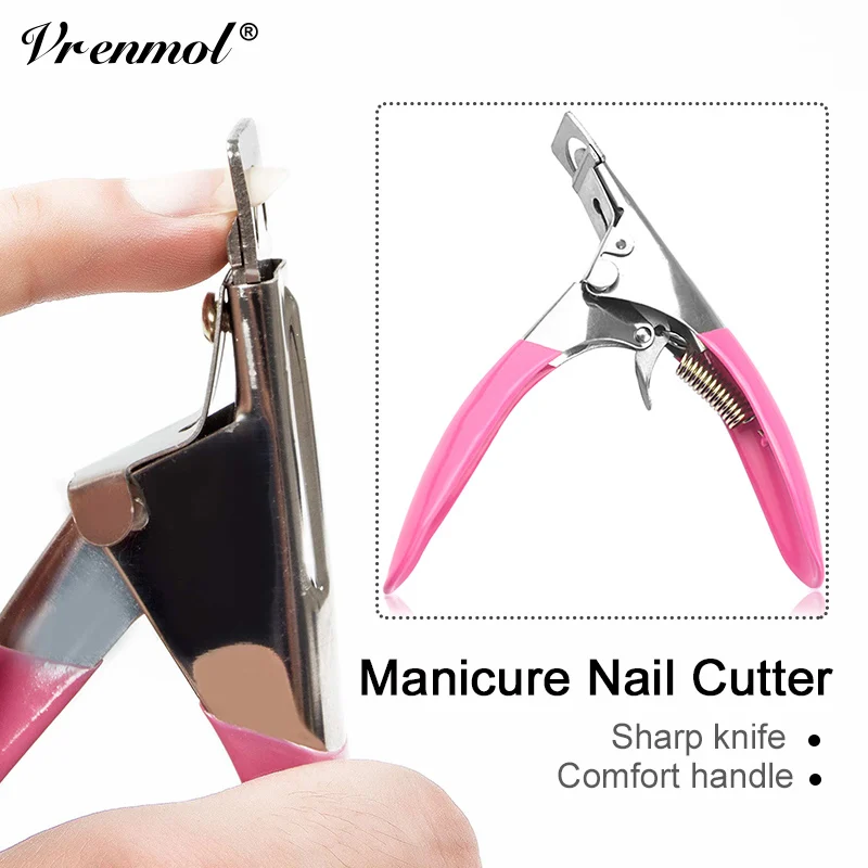 

Vrenmol U Word Cut Nail Scissor Trimmer Acrylic UV Gel Nail Clippers Cutter False Nail Tips Cutting Nails Clip Tool