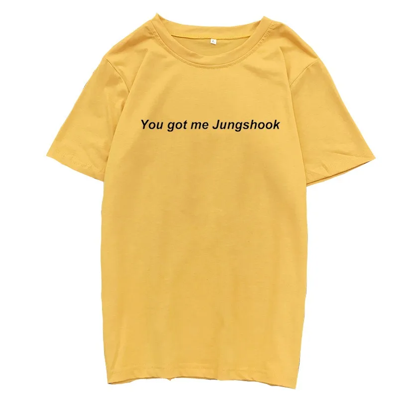 

Harajuku New Ladies T Shirt Women Summer Tops Casual Korean Kpop Letter You Got Me Jungshook Streetwear Ulzzang Tee Shirts