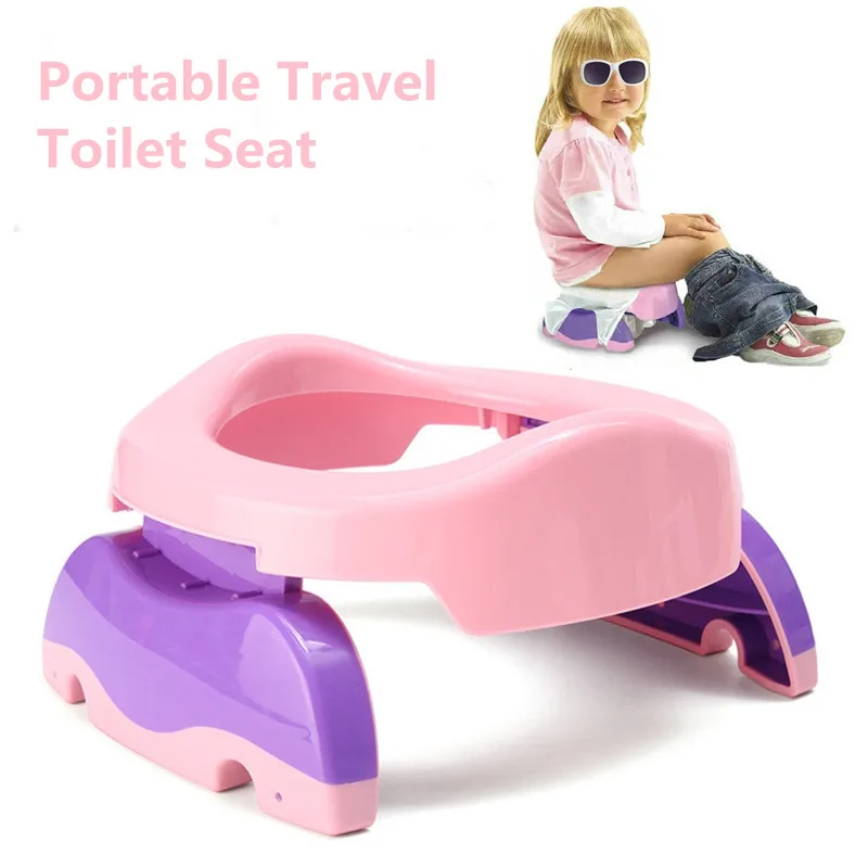 Baby Kid's 2 in 1 Foldable Portable Travel Potty Chair Toilet Seatin
