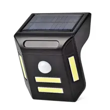 Трехсторонний настенный светильник солнечной энергии Powered Сенсор 4 светодиодный инфракрасный Сенсор Лампа безопасности настенный светильник Водонепроницаемый открытый авангард