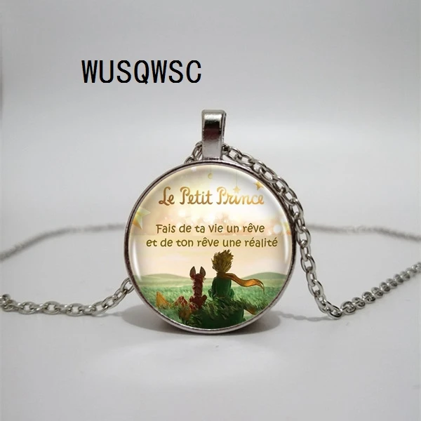 WUSQWSC Little Prince Logo Crystal Pendant Necklace Women Fashion Jewelry Men Private Custom Picture | Украшения и аксессуары