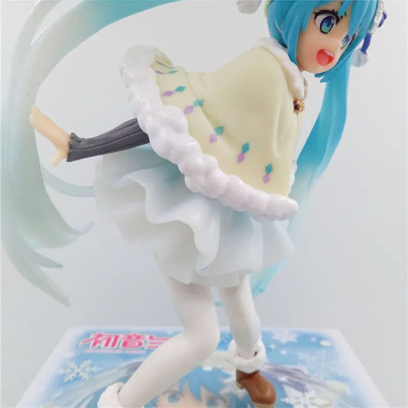 2017 Winter Hatsune Miku Snow Miku PVC Action Figure Model Toys Cute Anime Dolls Brinquedos Gift 15cm (4)
