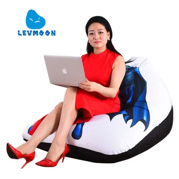 

LEVMOON Beanbag Sofa Chair Superman Seat zac Comfort Bean Bag Bed Cover Without Filler Cotton Indoor Beanbag Lounge Chair
