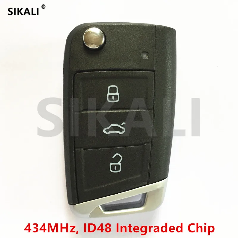SIKALI дистанционный ключ 434 МГц для VW/VOLKSWAGEN Golf 7 MK7 Touran Polo Tiguan без ключа