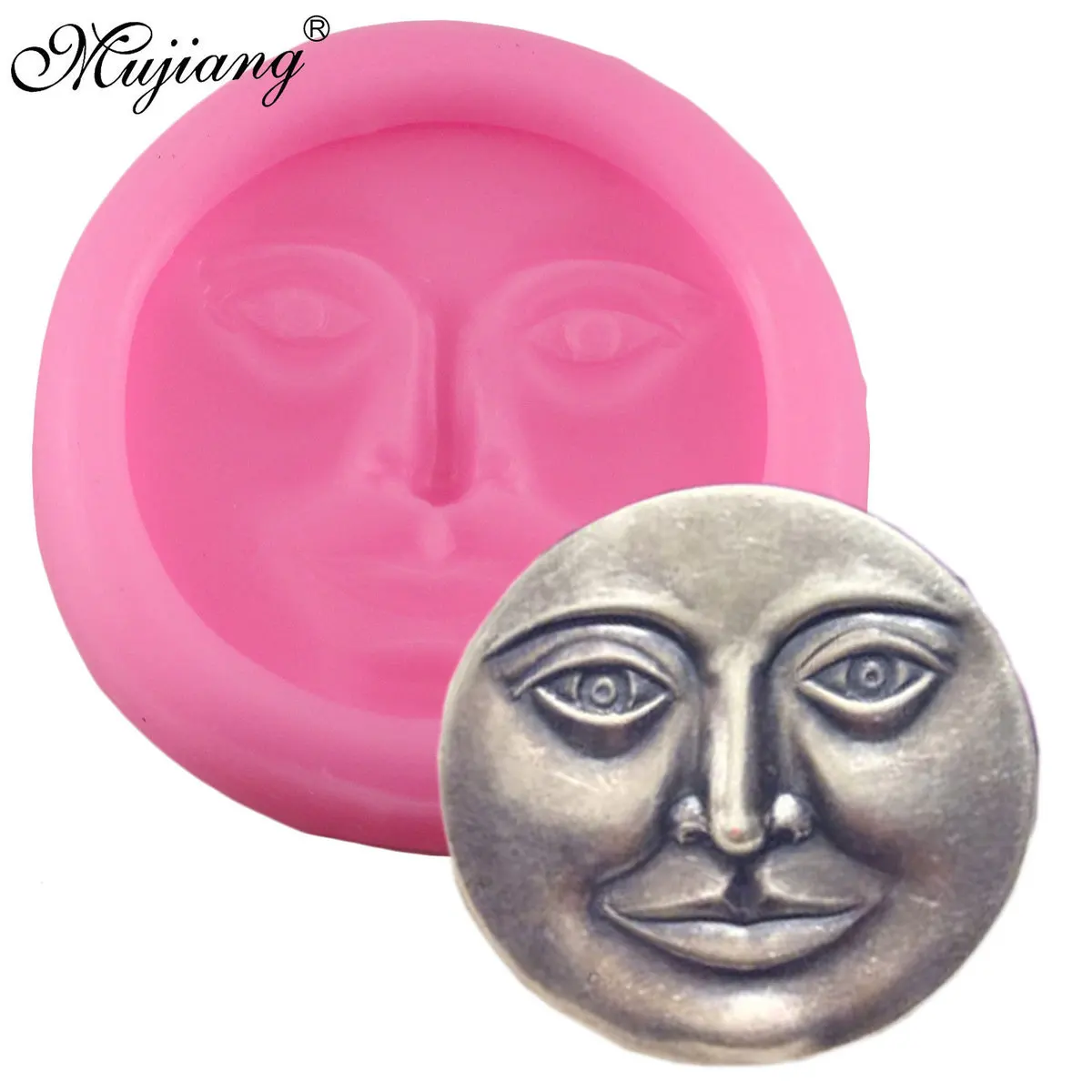 

Mujiang Moon Face Silicone Mould DIY Soap Candy Chocolate Fimo Clay Mold Kitchen Baking Sugarcraft Fondant Cake Decoration Tools