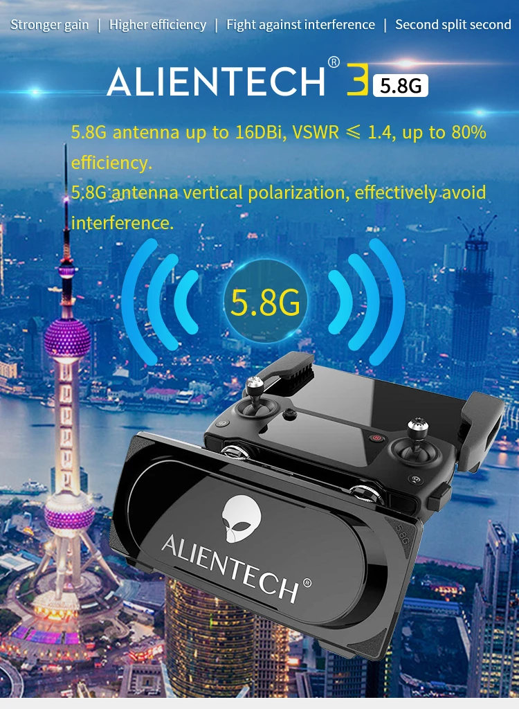 ALIENTECH Pro 2,4 г и 5,8 Г антенны для DJI Мавик Pro/Air/Phantom 4Pro V2.0/Phantom 3 inspire2/1 Spark