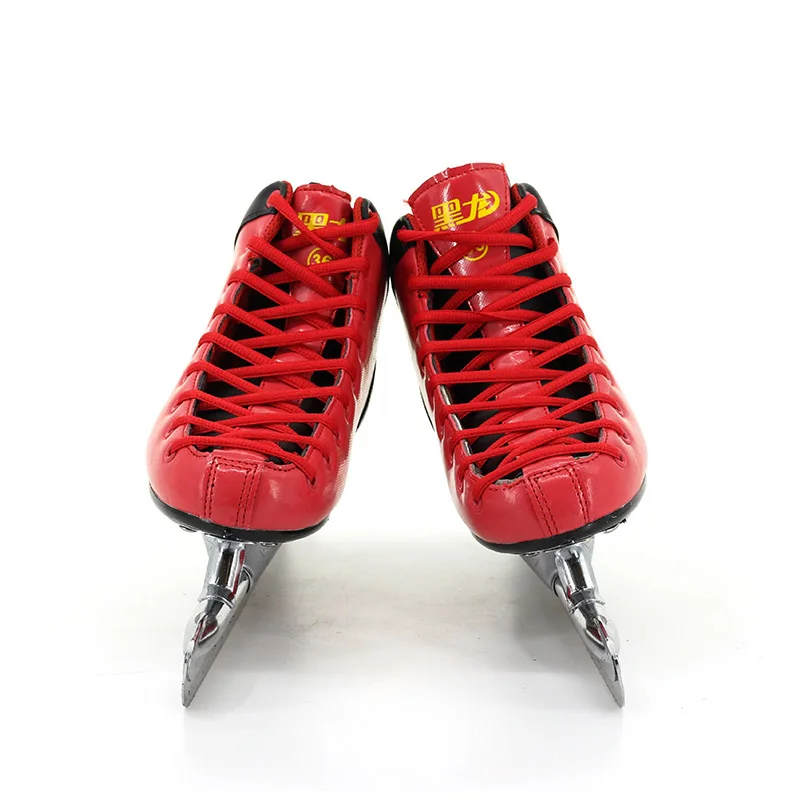 Japy تزلج بيشن جلدية سرعة الجليد شفرة أحذية التزلج المعادن طويل أنبوب سكين سباق الزلاجات مريحة الدافئة Patines