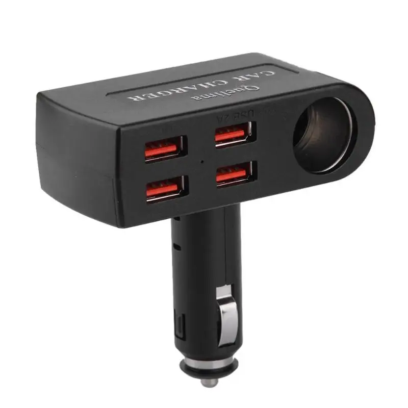 ABS 12-24 V Quelima QC 3,0 4 USB Автомобильное зарядное устройство+ гнездо прикуривателя сплиттер адаптер питания