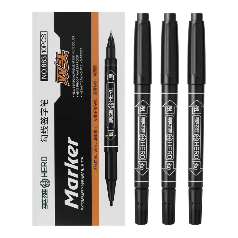 https://ae01.alicdn.com/kf/HTB1vQRFXzvuK1Rjy0Faq6x2aVXa2/Hero-883-double-headed-waterborne-Mark-pen-student-writing-marking-tracing-pen.jpg
