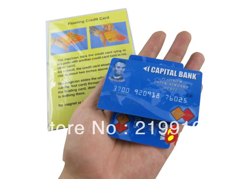 Free shipping 2 pcs/lot Floating Credit Card Magic Trickin Magic Tricks from Toys & Hobbies on