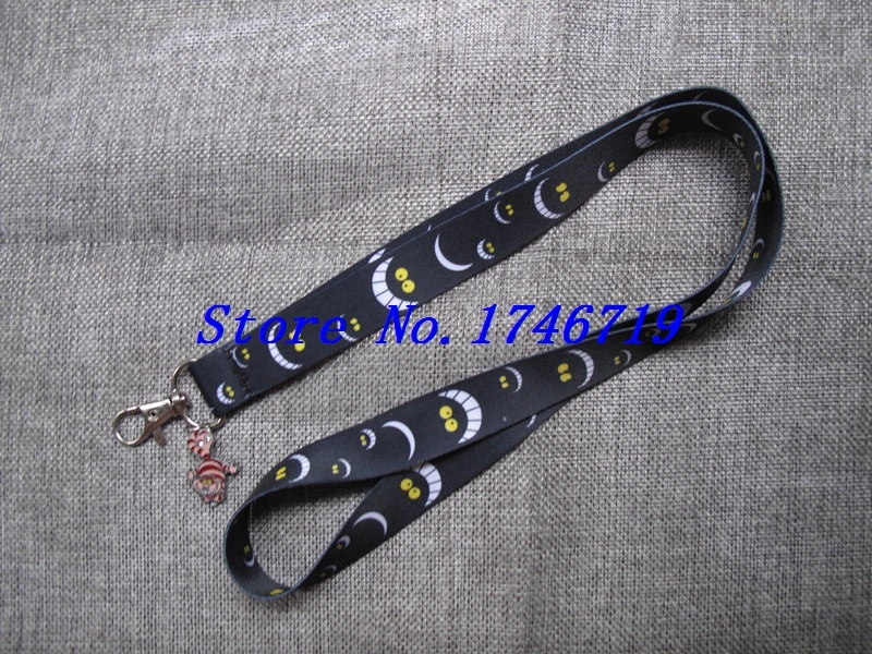 

Retail New 1 pcs cartoon Alice In Wonderland cat pendant with Lanyard Neck Strap Holders With Key Chain ST-33