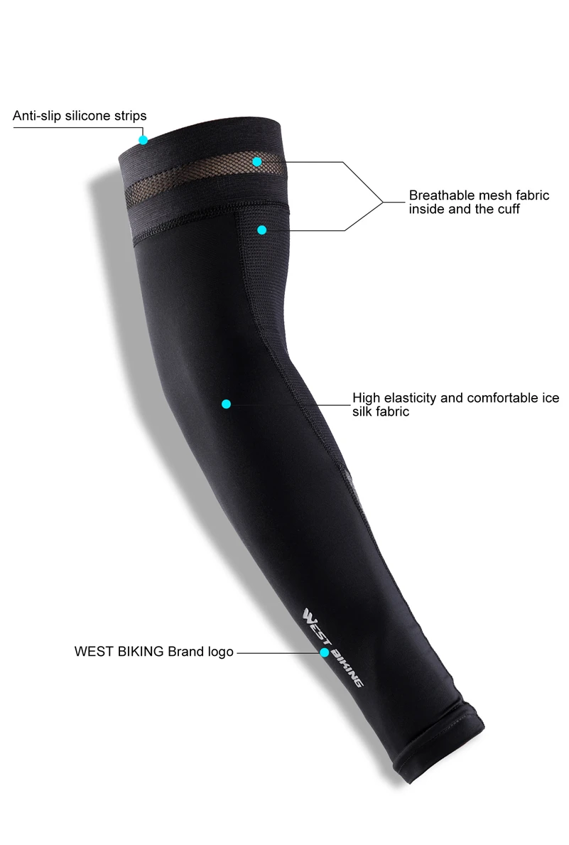 WEST BIKING, велосипедный рукав для бега, велосипедный рукав, УФ защита, манжета, покрытие для велосипеда, спортивные гетры для рук, крутые мужские и женские велосипедные рукава