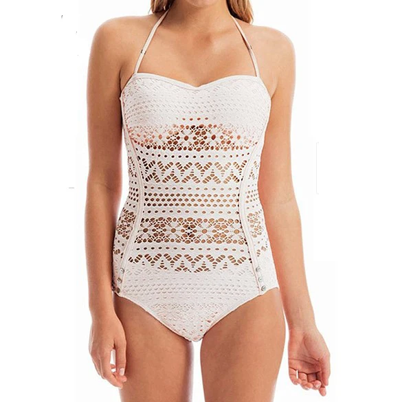 Adogirl Plus Size Swimwear Lace Crochet Halter Hollow Out One Piece Swimsuit Women Summer Black White Brazilian Monokini 4XL plus-size-black-swimsuit : image Adogirl Plus Size Swimwear Lace Crochet Halter Hollow Out One Piece Swimsuit Women Summer Black White Brazilian Monokini 4XL plus-size-black-swimsuit