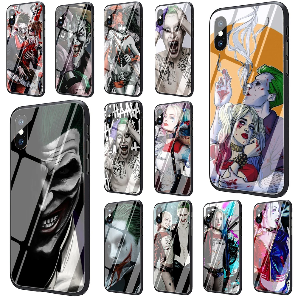

DC Comics Superhero Joker Deadpool Tempered Glass Phone Cover Case for iPhone 5 5S 6 6S Plus 7 8 Plus X XS XR 11 Pro Max
