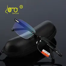 Очки для чтения с Чехол+ 1,00+ 1,50+ 2,00+ 2,50+ 3,00+ 3,50+ 4,00+ TR90 Oculos de Leitura без оправы мужские антибликовые