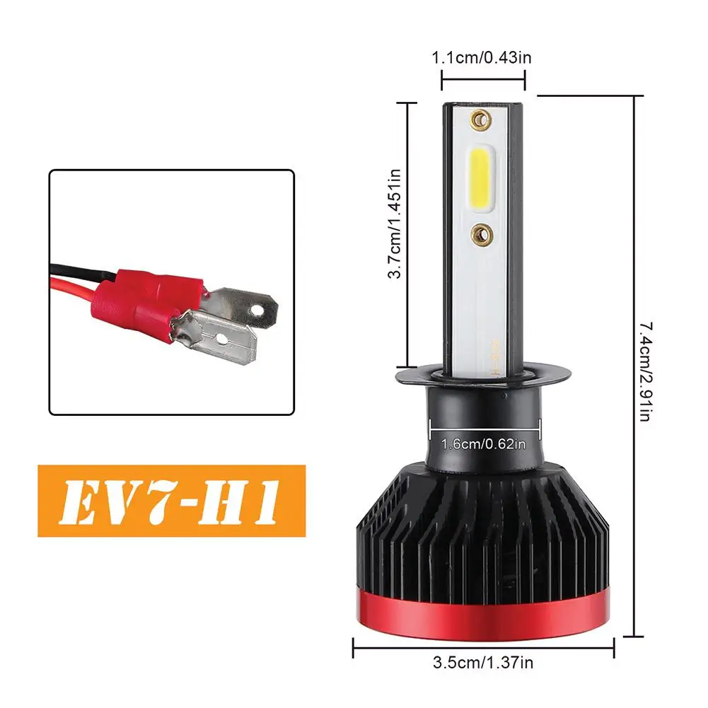 LumiParty 2 шт. мини светодиодные лампы Автомобильные фары H11 H1 H8 H9 H3 9005 / HB3 9006 HB4 100 Вт