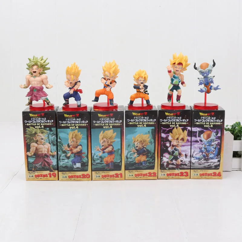 

6pcs/set Dragon Ball Z WCF Burdock Broly Broli Super Saiyan Freeza Figure Toy Doll Brinquedos dragonball Broly Figurals doll