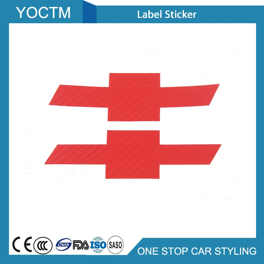 

Car Decorative Stickers Label Stickers Carbon Fiber Black/Red For Chevrolet Camaro 2017+ Accessories Car Modification 2pcs/1set