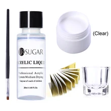 UR SUGAR Профессиональный акриловый порошок прозрачный арт для ногтей наконечник строитель прозрачный порошок Маникюр розовый, белый, прозрачный набор инструментов