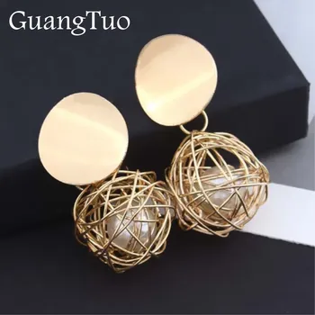 

Vintage Geometric Statement Earrings Fashion Metal Earrings For Women Jewelry Simple Hanging Drop Dangle Earrings