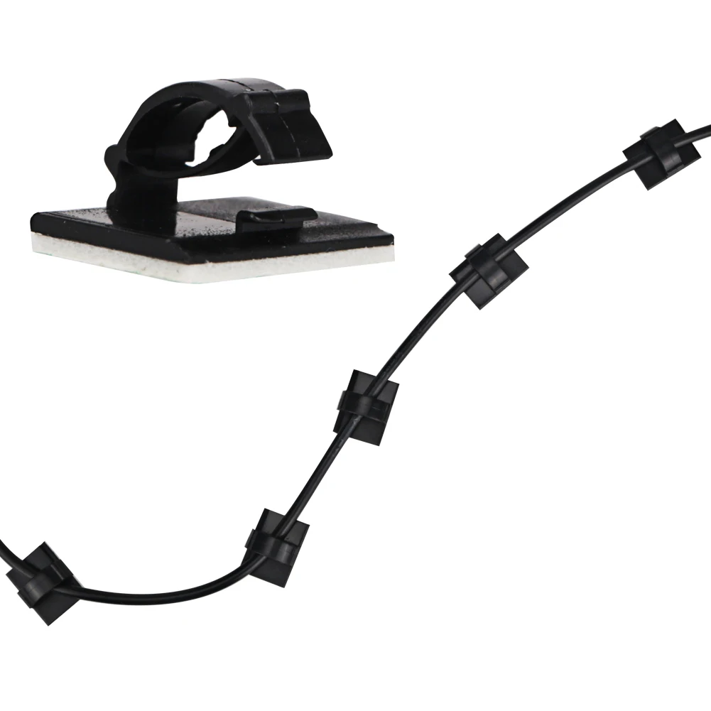 

10Pcs/Lot Fixed Clip Line Clip Self Adhesive Cord Cable Wire Clear Up Clips Holder Clamps Wire Button Black White
