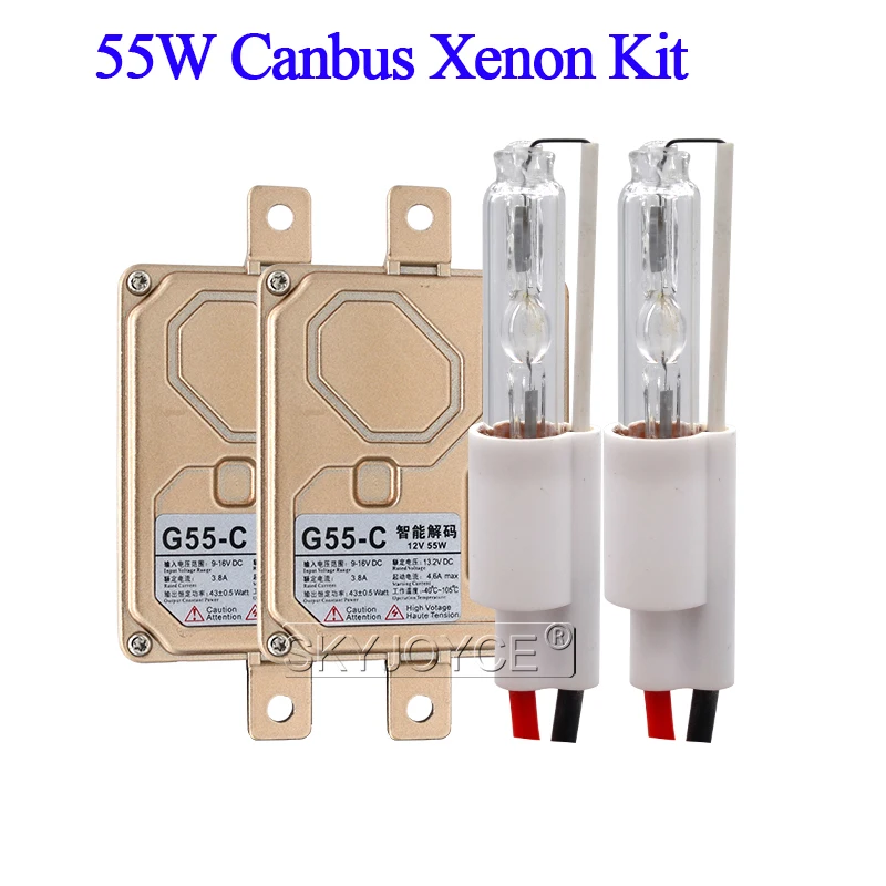 SKYJOYCE 55W Car Headlight Canbus HID Ballast Kit 4300K 5000K 6000K Ceramic 10MM 15MM 18MM 21MM 55W HID Projector Lens Bulb Kit (11)