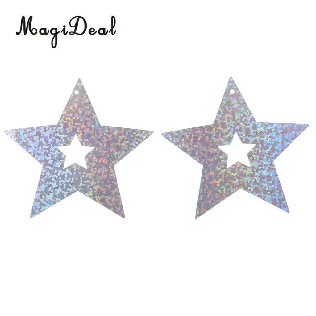 100x Shiny Plastic Stars Hanging Foil Balloon Swirl Tinsel Wedding Party Decor Blue/Gold/Silver