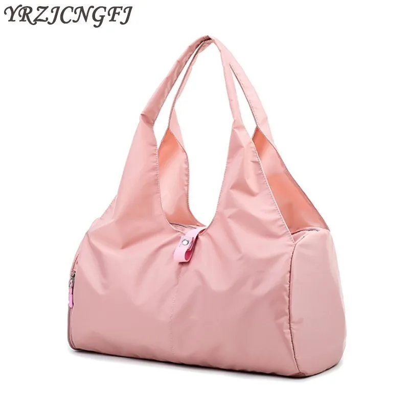 HIGH QUALITY Top-handle Pink Travel Bag Organizer Women Large Capacity Shoulder Weekend Fitness Bag Big Duffel B