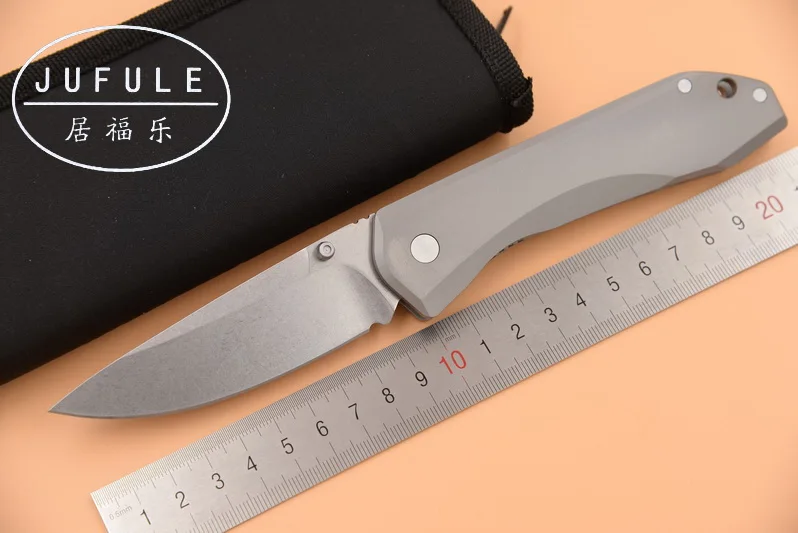

JUFULE Brand 761 ball bearing S35vn TC4 titanium handle folding Tactical pocket camping hunting outdoor EDC tool kitchen knife