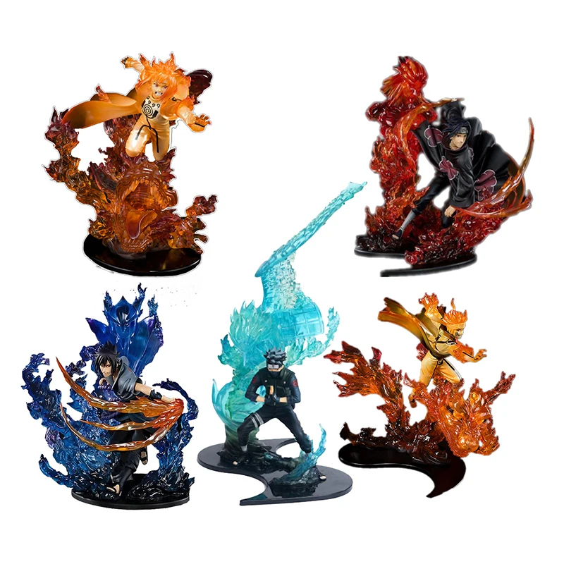 

25cm Anime Naruto PVC Action Figure Zero Uchiha Itachi Fire Sasuke Susanoo Kakashi Minato Kurama Relation Collection Model Toy