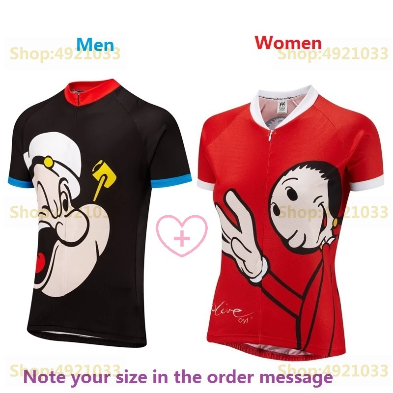 Retro Lovers Cycling Jersey Cartoon Two pieces short sleeved Sportwear Anti-sweat Couple costume Single person cautious purchase Retro Lovers Cycling Jersey Cartoon Two pieces short sleeved Sportwear Anti-sweat Couple costume Single person cautious purchase