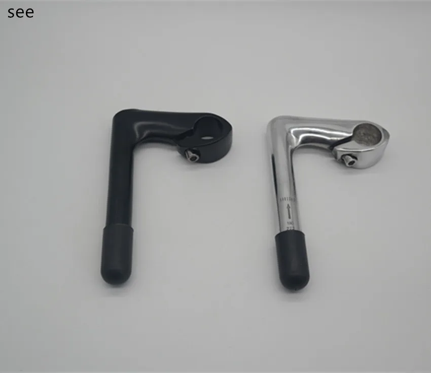 

2 Color retro or city bike fixed gear Bicycle goose neck bike Stems Fashioned Cycling for 25.4*22.2mm Black silver stem