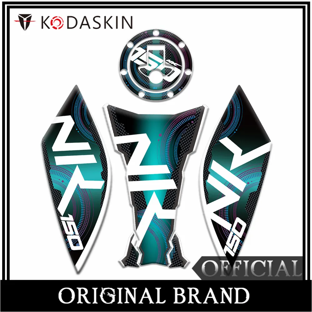 

KODASKIN 3D Printing Gas Cap Fuel Tank Pad Sticker Decal Protection for CFMOTO 150NK Green Color