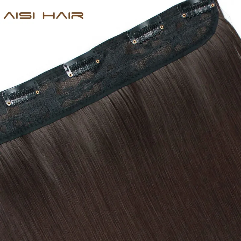 AISI HAIR 5 clips/piece Natural Silkystraight Hair Extention 24\