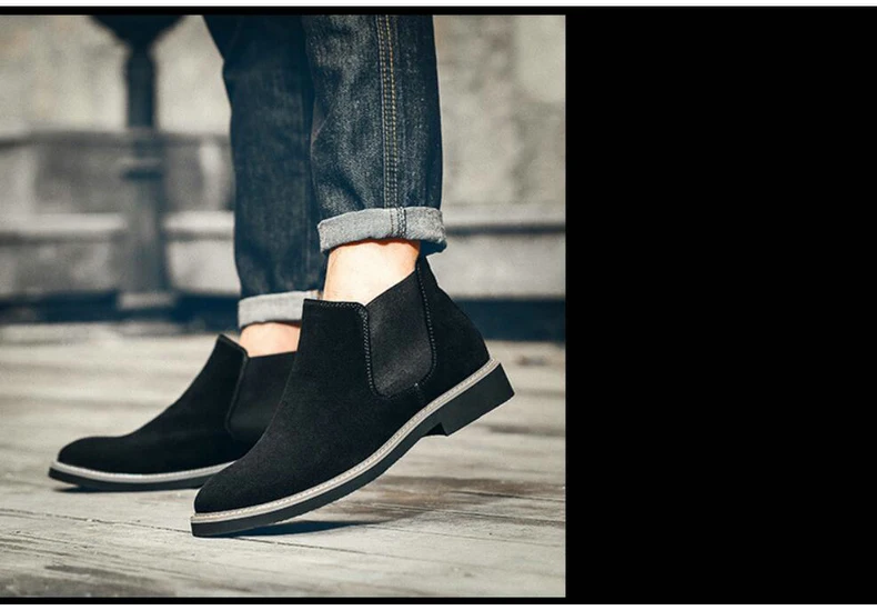 Men's Ankle Boot Suede Casual Chelsea Boots Men Suede Leather Men Winter Boots Men Slip-On Military Boot Men Desert Winter Shoes (13)