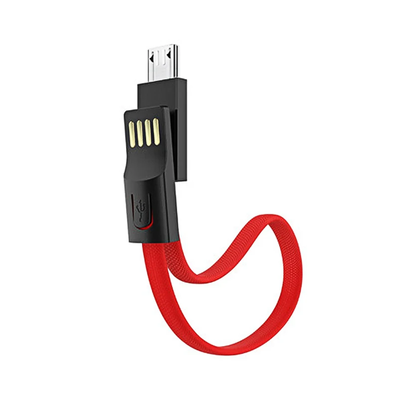 NOHON портативный брелок USB кабель для iPhone 8 pin Micro type C USB кабель для быстрой зарядки для huawei sony htc кабели для мобильных телефонов - Цвет: Red For Mirco