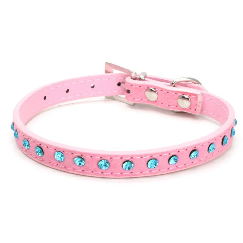 Traumdeutung Cat Collars Blue Rhinestone Sueded Leather Collar For Pets Cats Puppy Mascotas Collier coleira gato Traumdeutung Cat Collars Blue Rhinestone Sueded Leather Collar For Pets Cats Puppy Mascotas Collier coleira gato