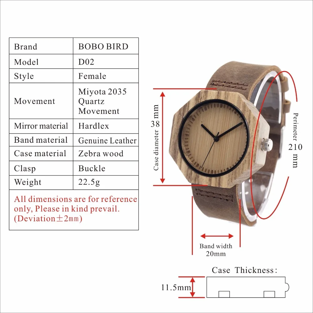 Wood Quartz Watch Luxury Wood Ladies Watch Relogio Masculino C-D02