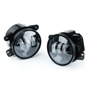 

1 Pair 4Inch Round LED Fog Lights 30W Front Bumper LED Passing Driving Light Assembly for Jeep Wrangler '07-'15 JK JKU