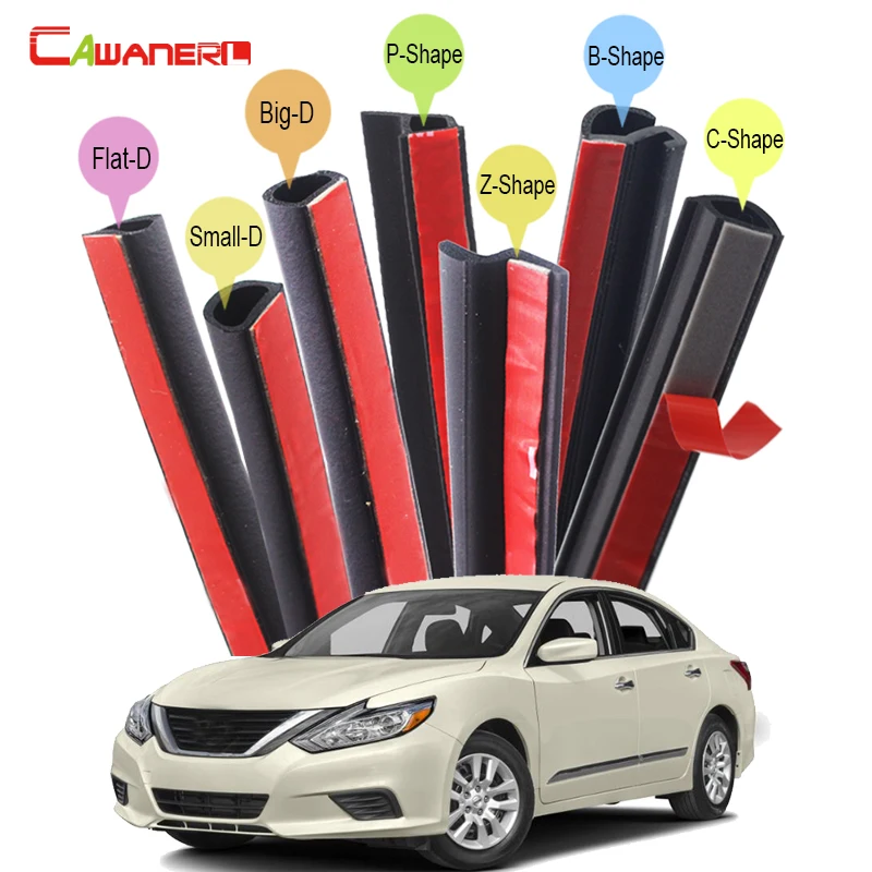 Cawanerl комплект уплотнительных полос для автомобиля уплотнительная прокладка автомобильный резиновый уплотнитель Обрезной край для Nissan