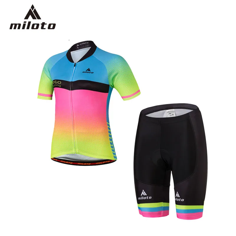 MILOTO Jersey Gel Women 2018 High Quality Jersey Summer Short Jersey Suit