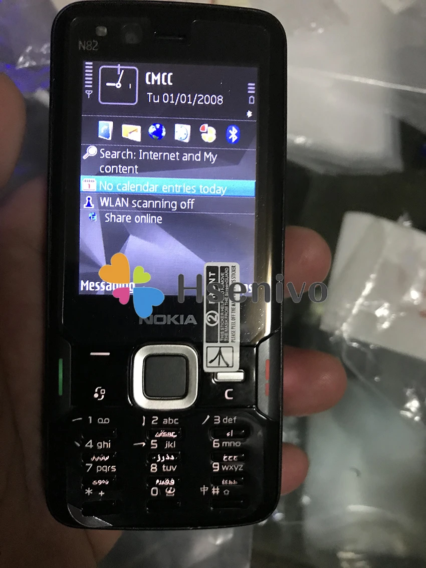 N82 разблокированный Nokia N82 GSM 3G сеть WIFI 5MP камера FM 2,4 дюймов мобильный телефон 1 год гарантии