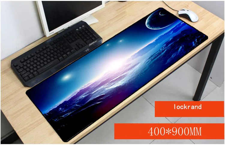  Yuzuoan Large Gaming Mouse pad Mousepad Star Space Waterproof Extended Lock Edge Computer Desk Notb