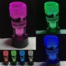 3D Горячая энергосберегающая спираль 7 цветов градиент ночник USB сенсорный стол светодиодный ночник Праздничная лампа детские подарки игрушки