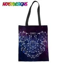 Бесшумные дизайнерские высококачественные женские матерчатые сумки Созвездие собака звезда дизайн сумки для покупок сумка складная школьная сумка на заказ